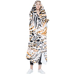 Tiger Pattern Background Wearable Blanket by danenraven