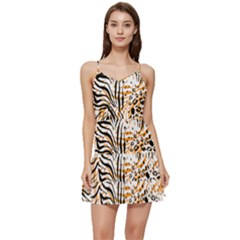 Tiger Pattern Background Short Frill Dress by danenraven