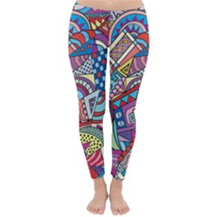 Abstract Art Color Geometry Pattern Classic Winter Leggings