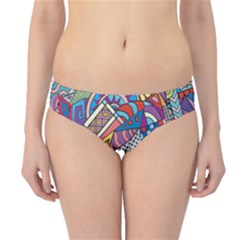 Abstract Art Color Geometry Pattern Hipster Bikini Bottoms by danenraven