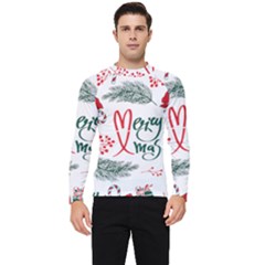 Merry Xmas Seamless Christmas Pattern Men s Long Sleeve Rash Guard by danenraven