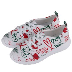 Merry Xmas Seamless Christmas Pattern Women s Lightweight Sports Shoes by danenraven