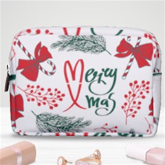 Merry Xmas Seamless Christmas Pattern Make Up Pouch (medium) by danenraven