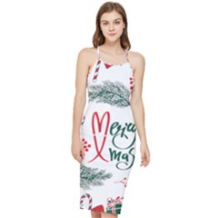 Merry Xmas Seamless Christmas Pattern Bodycon Cross Back Summer Dress by danenraven