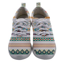 Pattern Colored Line Watercolor Painting Blue Color Splash Athletic Shoes by danenraven