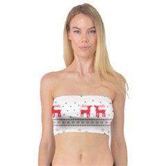 Christmas Illustration Texture Pattern Bandeau Top by danenraven