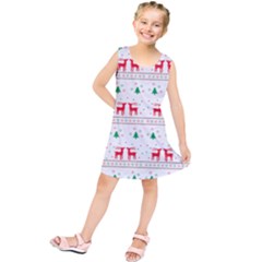 Christmas Illustration Texture Pattern Kids  Tunic Dress by danenraven