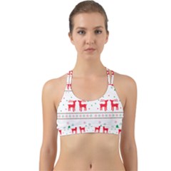 Christmas Illustration Texture Pattern Back Web Sports Bra by danenraven