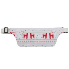 Christmas Illustration Texture Pattern Active Waist Bag by danenraven