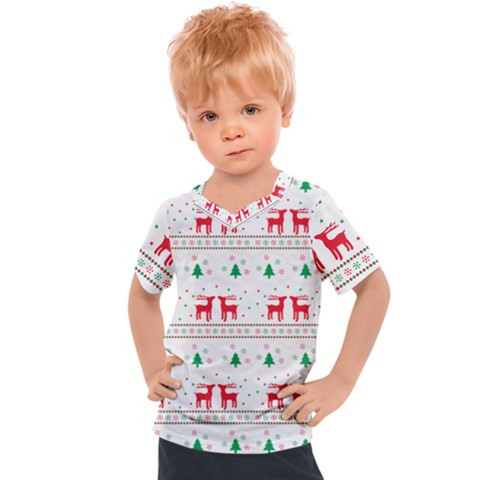 Christmas Illustration Texture Pattern Kids  Sports Tee by danenraven