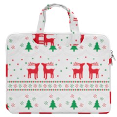 Christmas Illustration Texture Pattern Macbook Pro 13  Double Pocket Laptop Bag by danenraven