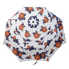 Blue And White Pottery Pattern Folding Umbrellas by danenraven