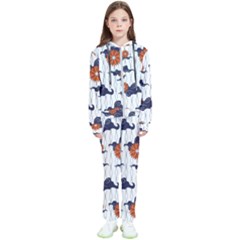 Blue And White Pottery Pattern Kids  Tracksuit by danenraven