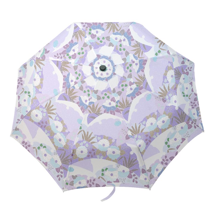 Purple Japanese Pattern Texture Violet Textile Folding Umbrellas