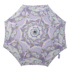 Purple Japanese Pattern Texture Violet Textile Hook Handle Umbrellas (large) by danenraven