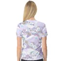 Purple Japanese Pattern Texture Violet Textile V-Neck Sport Mesh Tee View2