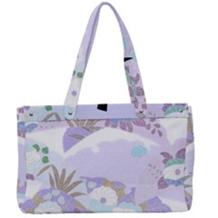 Purple Japanese Pattern Texture Violet Textile Canvas Work Bag