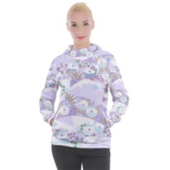 Purple Japanese Pattern Texture Violet Textile Women s Hooded Pullover by danenraven