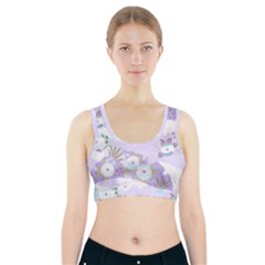 Purple Japanese Pattern Texture Violet Textile Sports Bra With Pocket by danenraven