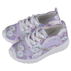 Purple Japanese Pattern Texture Violet Textile Kids  Lightweight Sports Shoes by danenraven