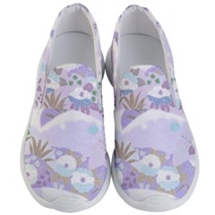 Purple Japanese Pattern Texture Violet Textile Men s Lightweight Slip Ons by danenraven