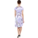 Purple Japanese Pattern Texture Violet Textile Cap Sleeve Midi Dress View2