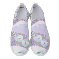 Purple Japanese Pattern Texture Violet Textile Women s Slip On Sneakers by danenraven