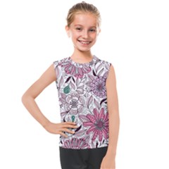 National Wind Flower Knitting Pattern Flower Symmetry Kids  Mesh Tank Top by danenraven