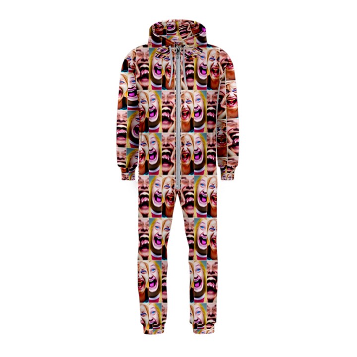 Funny Monsters Teens Collage Hooded Jumpsuit (Kids)