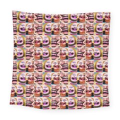 Funny Monsters Teens Collage Square Tapestry (large) by dflcprintsclothing