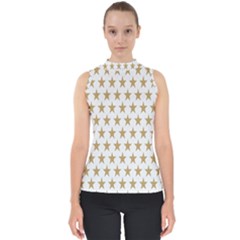 Stars-3 Mock Neck Shell Top by nateshop