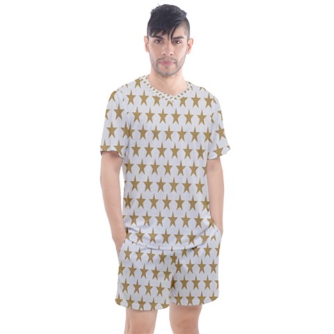 Stars-3 Men s Mesh Tee And Shorts Set by nateshop