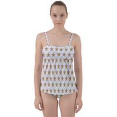 Stars-3 Twist Front Tankini Set by nateshop