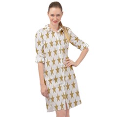 Stars-3 Long Sleeve Mini Shirt Dress by nateshop