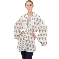 Stars-3 Long Sleeve Velvet Kimono  by nateshop