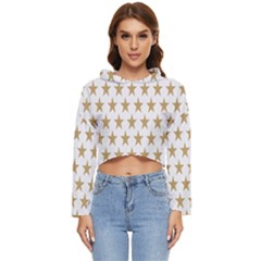 Stars-3 Women s Lightweight Cropped Hoodie