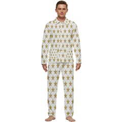 Stars-3 Men s Long Sleeve Velvet Pocket Pajamas Set by nateshop