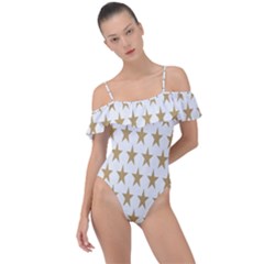 Stars-3 Frill Detail One Piece Swimsuit by nateshop