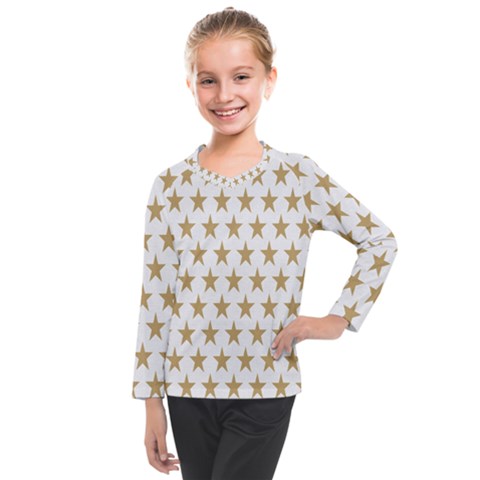 Stars-3 Kids  Long Mesh Tee by nateshop