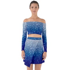 Stars-4 Off Shoulder Top With Skirt Set by nateshop