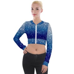 Stars-4 Long Sleeve Cropped Velvet Jacket by nateshop