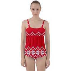 Seamles,template Twist Front Tankini Set by nateshop