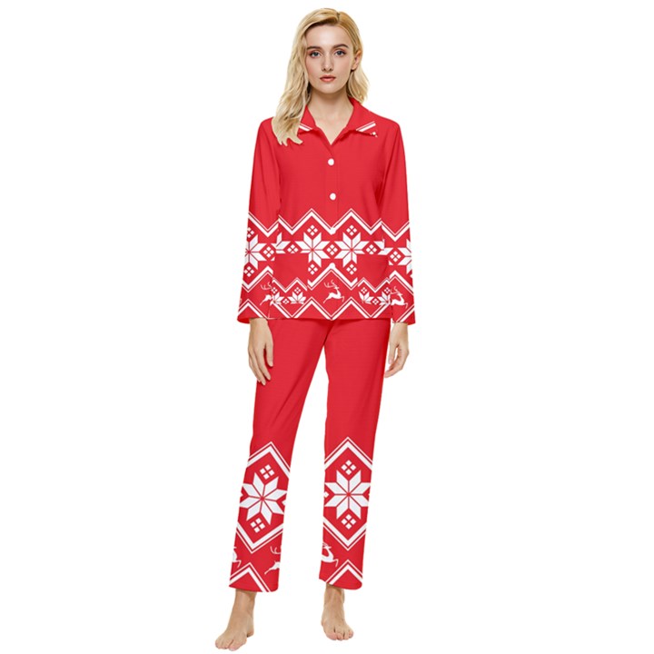 seamles,template Womens  Long Sleeve Velvet Pocket Pajamas Set