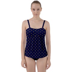 Seamles,template Twist Front Tankini Set by nateshop