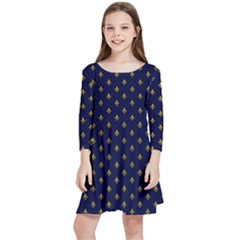 Seamles,template Kids  Quarter Sleeve Skater Dress by nateshop