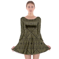 Texture-2 Long Sleeve Skater Dress by nateshop