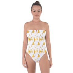 Zig-zag-lines Tie Back One Piece Swimsuit by nateshop