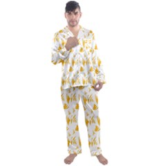 Zig-zag-lines Men s Long Sleeve Satin Pajamas Set by nateshop