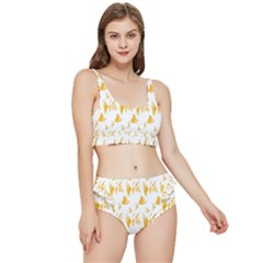 Zig-zag-lines Frilly Bikini Set by nateshop