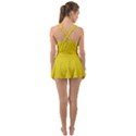 Bright Yellow Crunchy Sprinkles Ruffle Top Dress Swimsuit View2